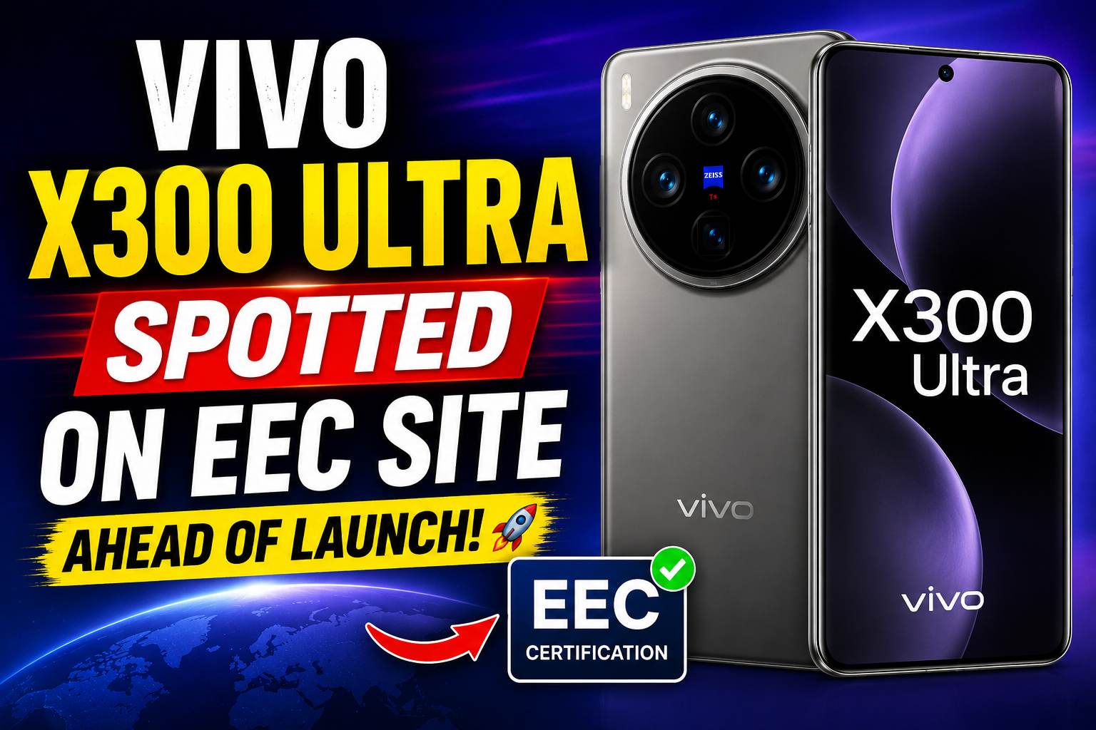 Vivo X300 Ultra Spotted on EEC Site Ahead of Launch