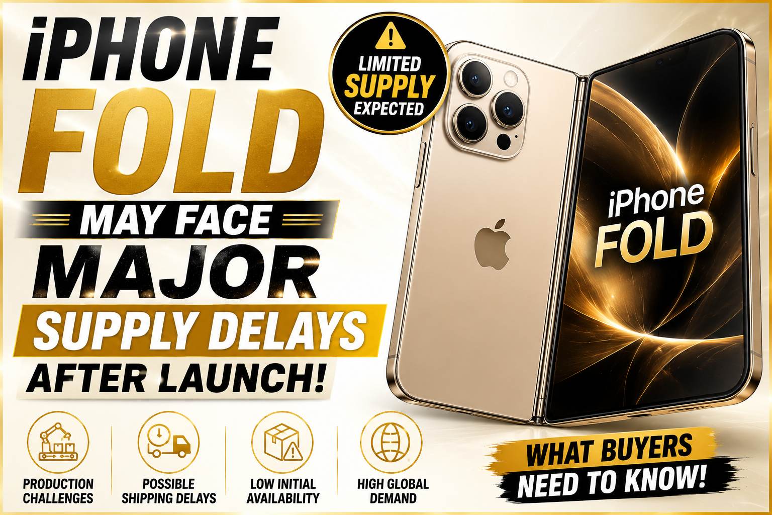 iPhone Fold may face major supply delays after launch
