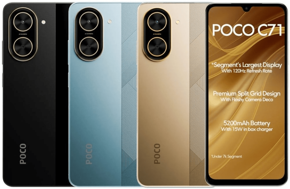 POCO C71 Launched: 120Hz Display, 5,200mAh Battery And A ...