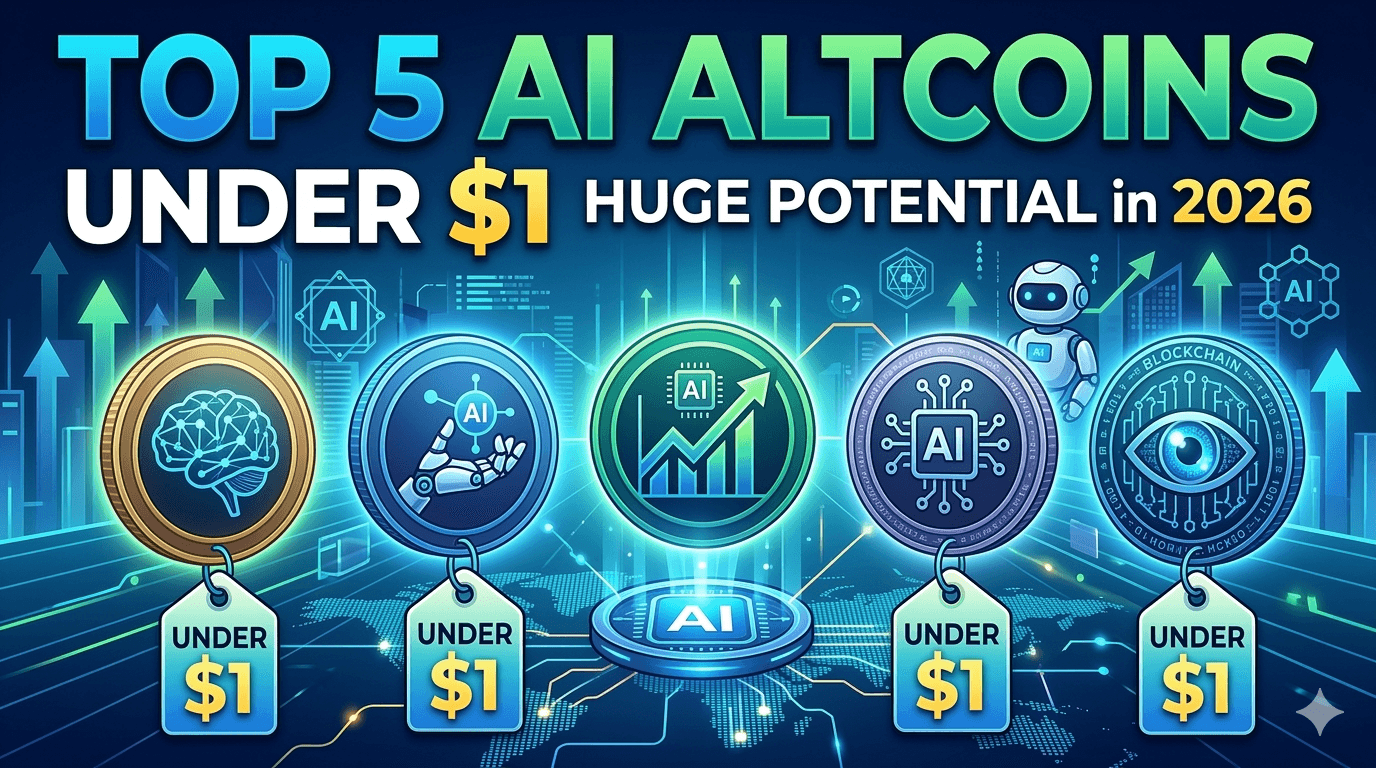 Top 5 AI Altcoins Under $1 With Huge Potential in 2026