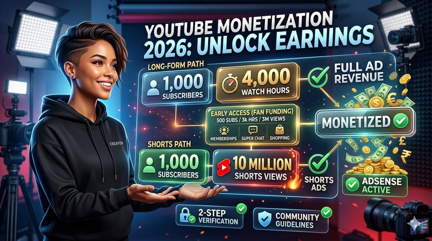 YouTube Monetization Rules 2026: How to Monetize Your Channel