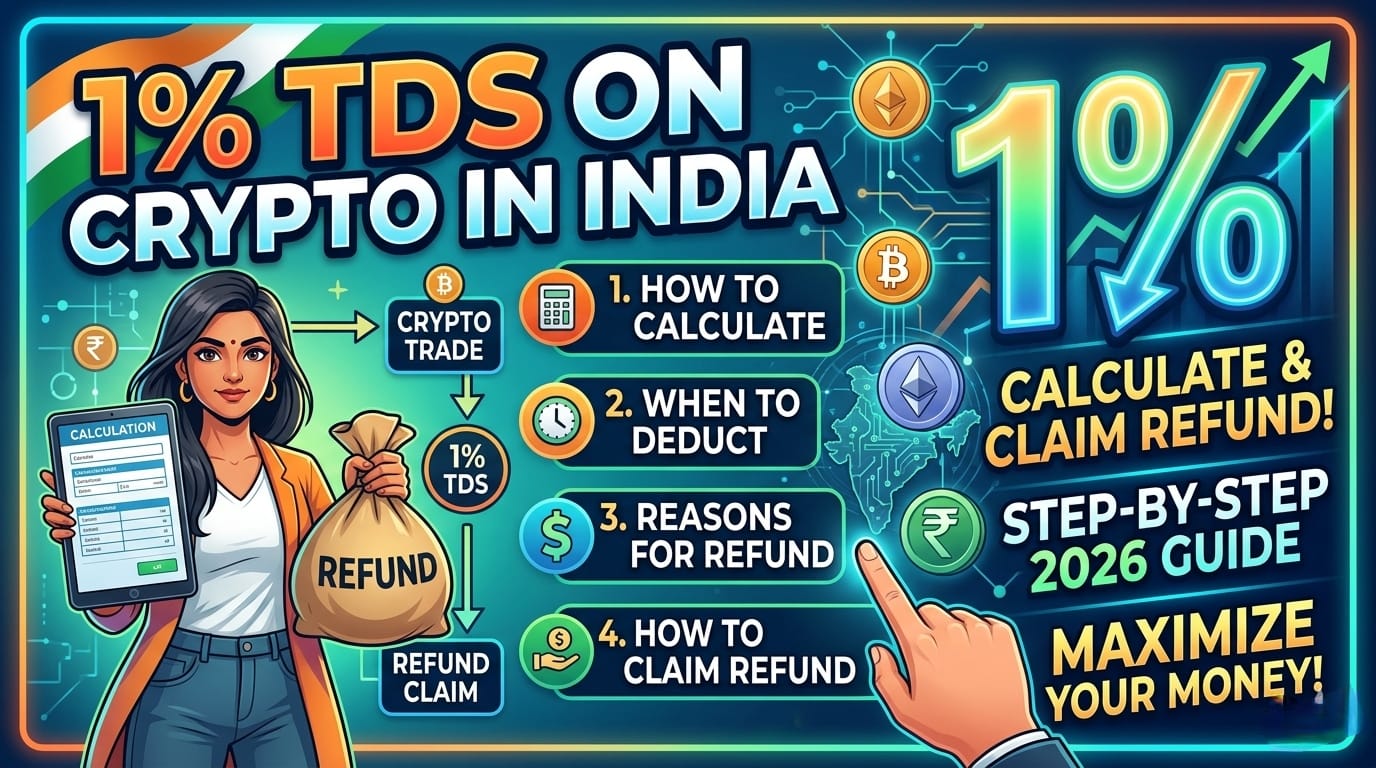 1% TDS on Crypto in India: How to Calculate and Claim Your Refund