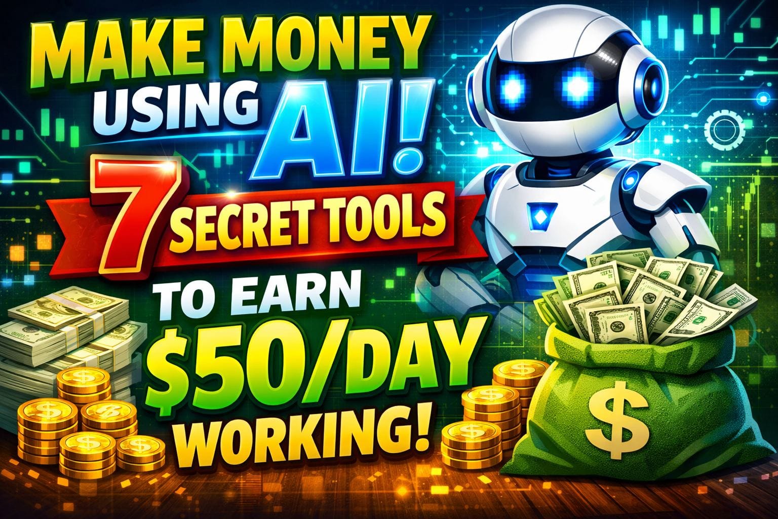 Make Money Using AI: 7 Secret Tools to Earn $50/Day Working