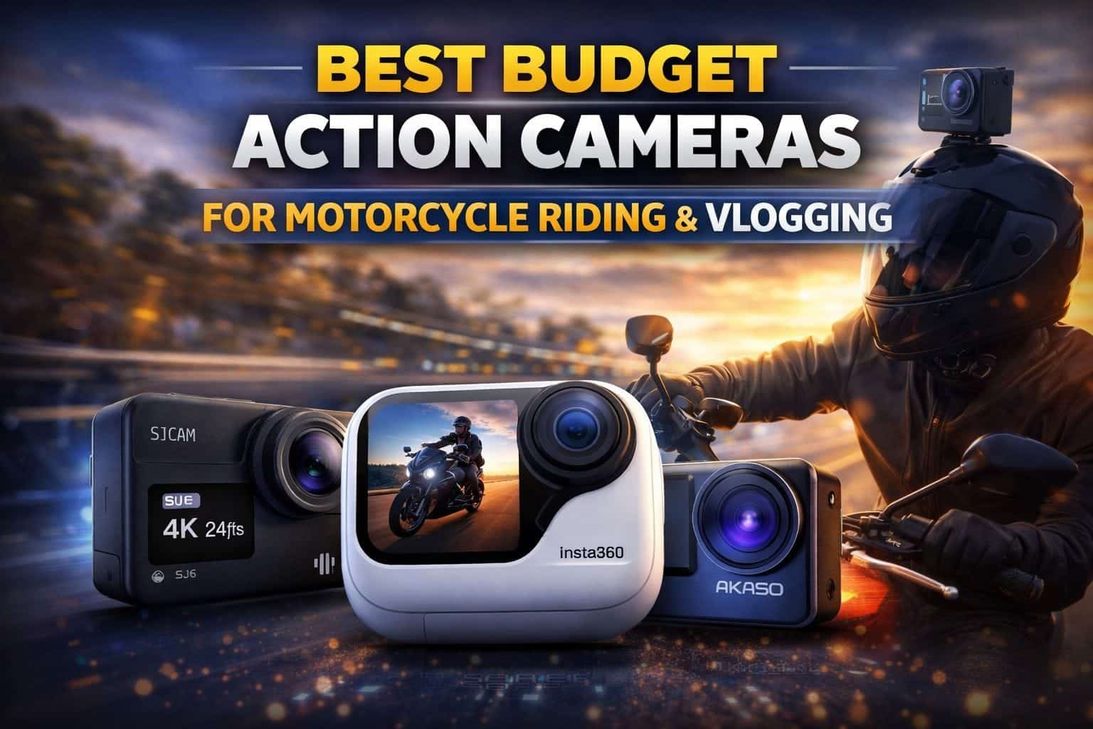 Best Budget Action Cameras for Motorcycle Riding & Vlogging