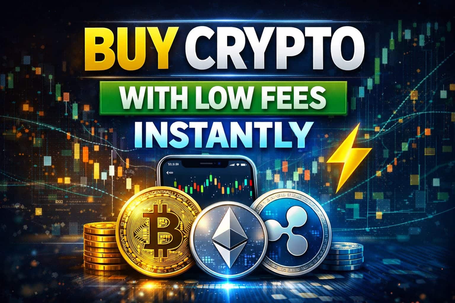 Where can I buy cryptocurrency with low fees instantly
