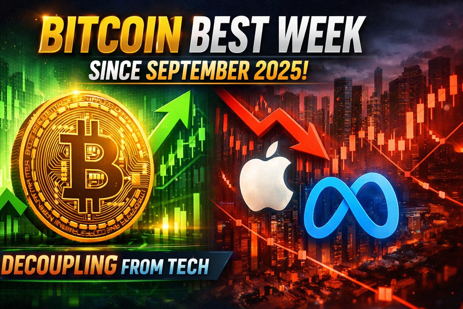 Bitcoin Best Week Since September 2025: Decoupling from Tech