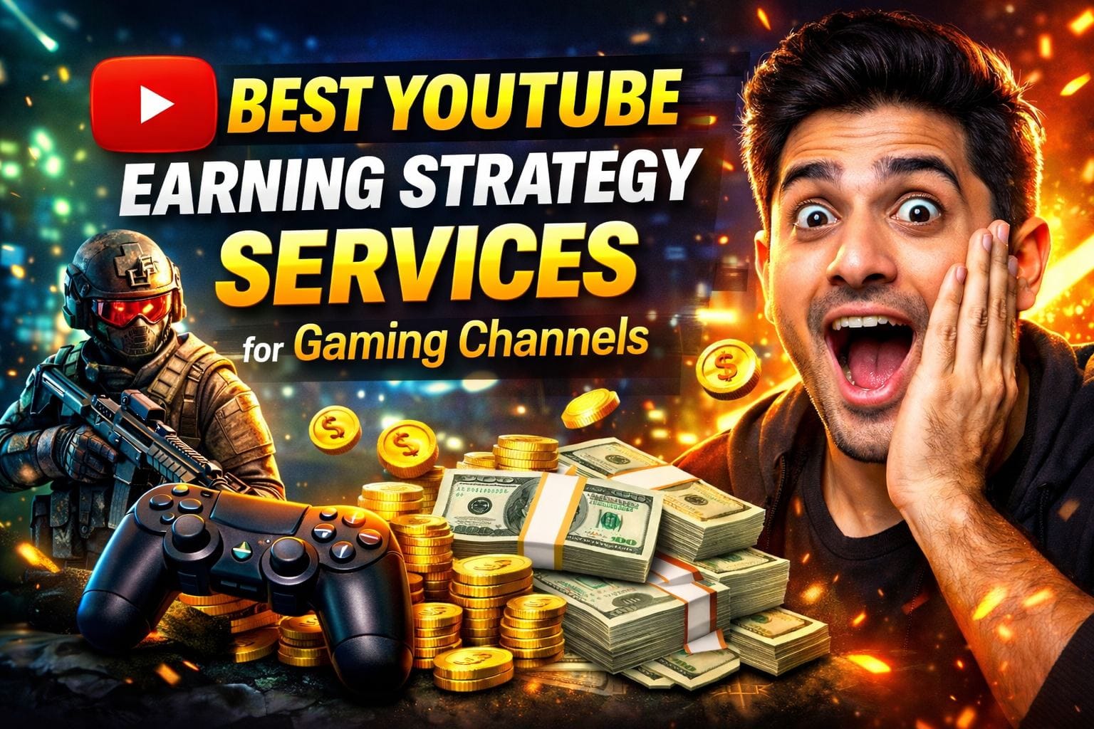 Best YouTube earning strategy services for gaming channels