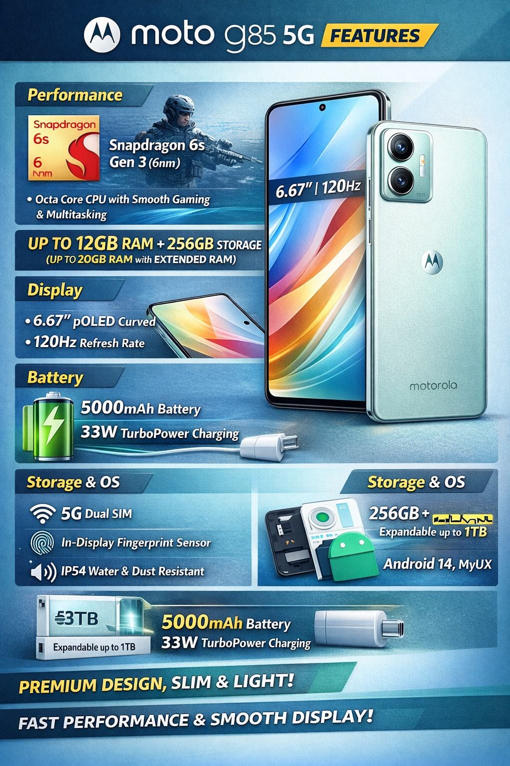 Moto G85 5G - best smartphones under ₹15,000 in 2026