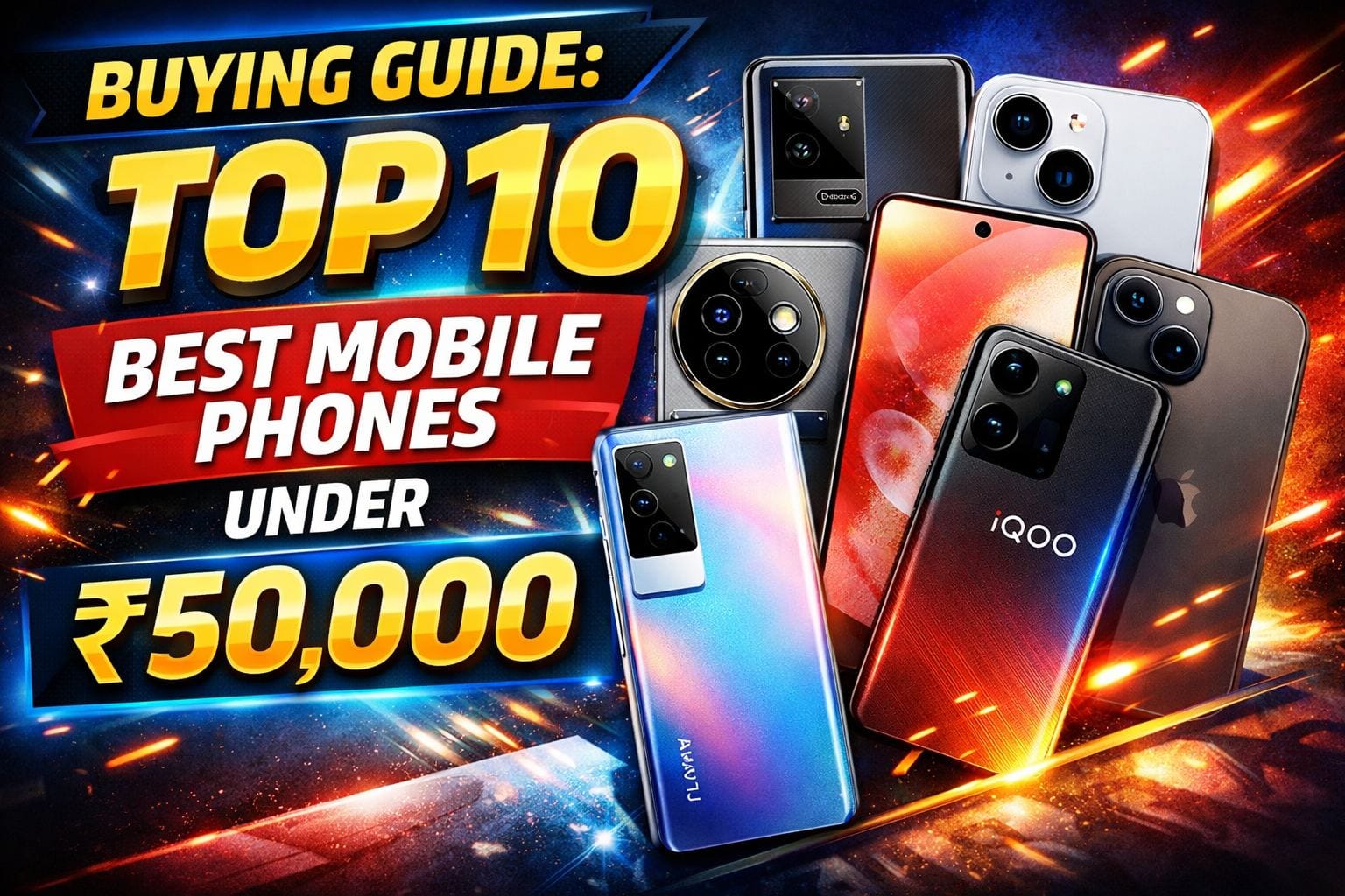 Buying Guide: Top 10 Best Mobile Phones Under ₹50,000