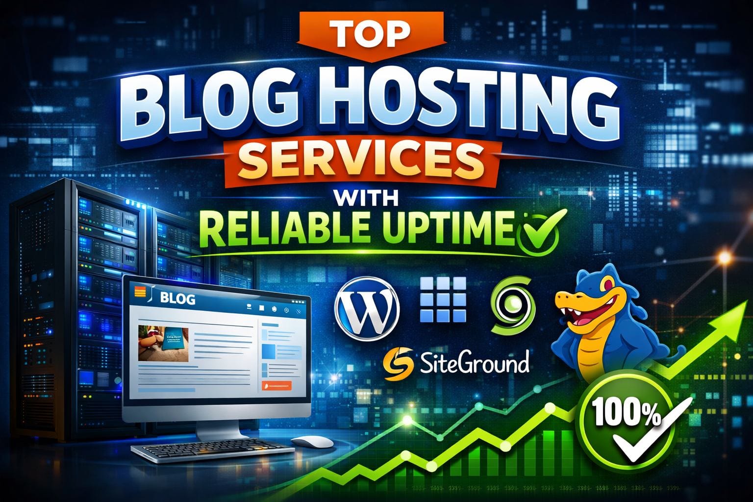 What are the top services for blog hosting with reliable uptime?