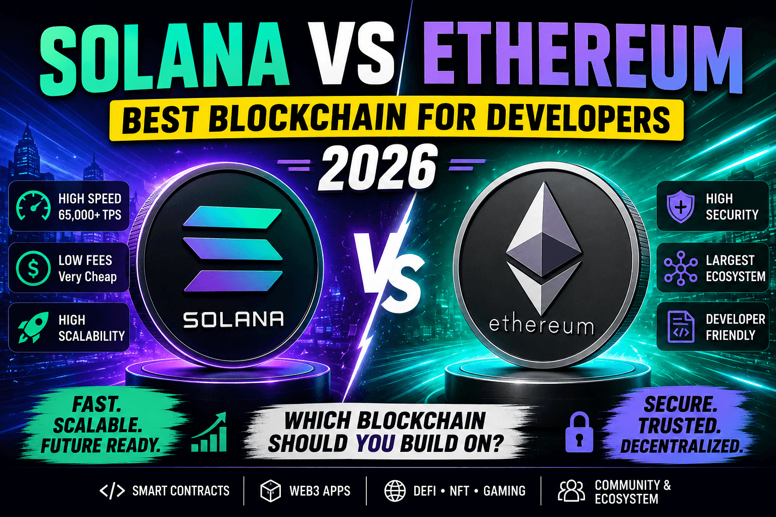 Solana vs Ethereum: Best Blockchain for Developers 2026